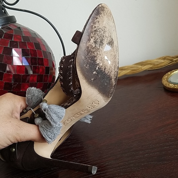 Kotur Sold out snake suede heels sz 7 - Picture 7 of 8